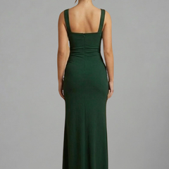 Women's Maxi Dress | Square Neckline Sleeveless Open Back
