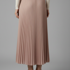 Women's A Line Skirt | Maxi Pleated Elastic Waist A-line