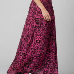 Women's Maxi Skirt | A-Line Elastic Waist Printed