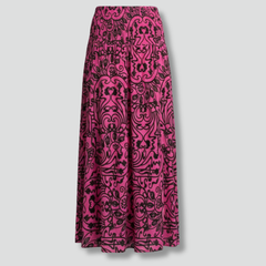Women's Maxi Skirt | A-Line Elastic Waist Printed