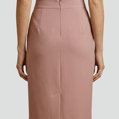 Women's Skort | Midi Length High Waist Back Slit