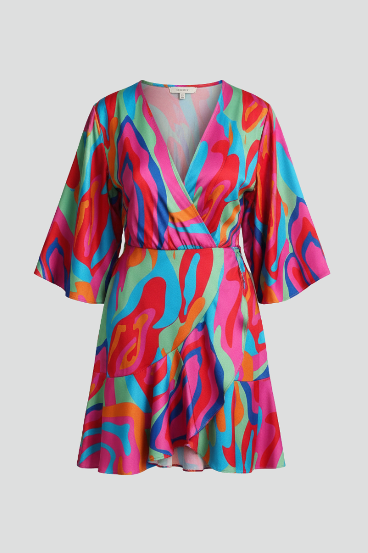 Women's Dress | V-Neck Batwing Sleeves Mini