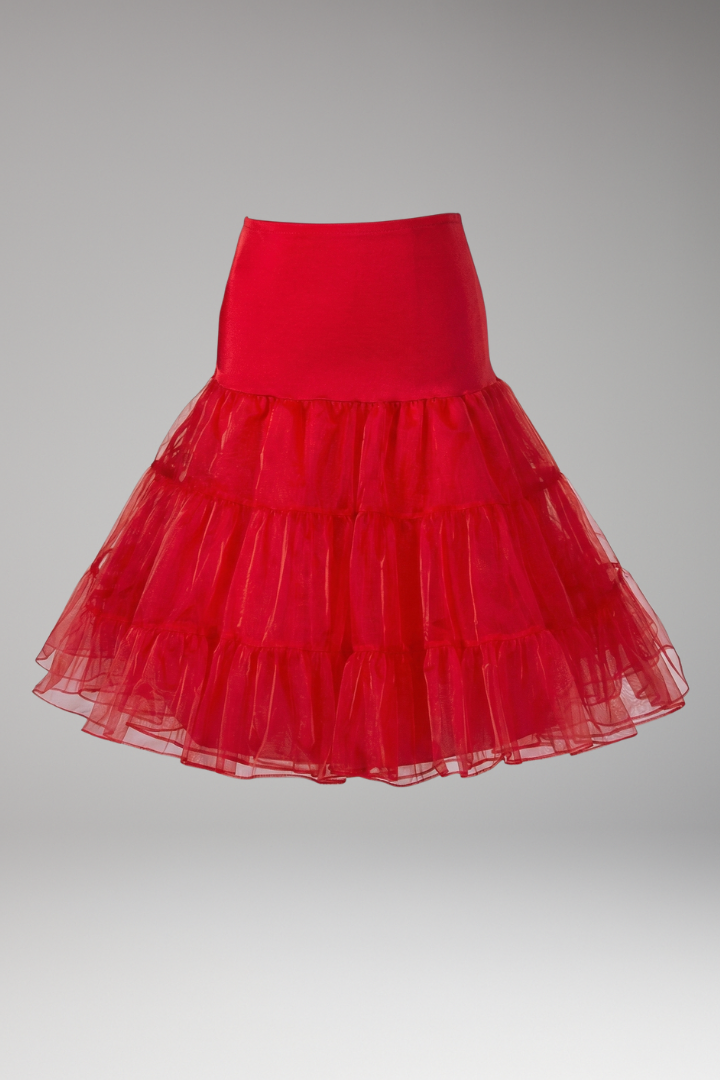 Women's Mini Skirt | Tiered Mesh Elastic Waist Above Knee