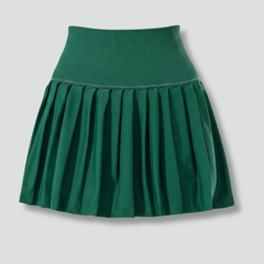 Women's Mini Skirt | Pleated A-Line High Waist Knit