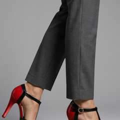 Women's High Heels | Round Toe T Strap Platform Patent