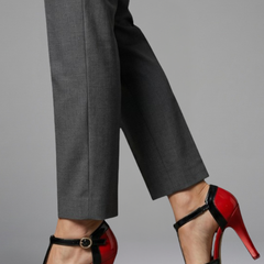 Women's High Heels | Round Toe T Strap Platform Patent