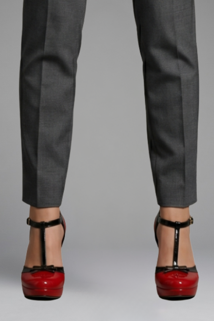 Women's High Heels | Round Toe T Strap Platform Patent