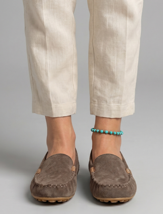Women's Slip On Loafers | Rounded Toe Suede Flat Sole