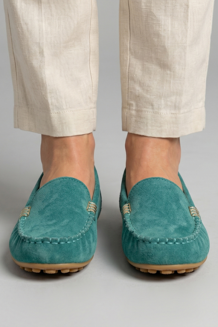 Women's Slip On Loafers | Rounded Toe Suede Flat Sole