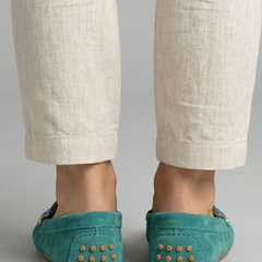 Women's Slip On Loafers | Rounded Toe Suede Flat Sole