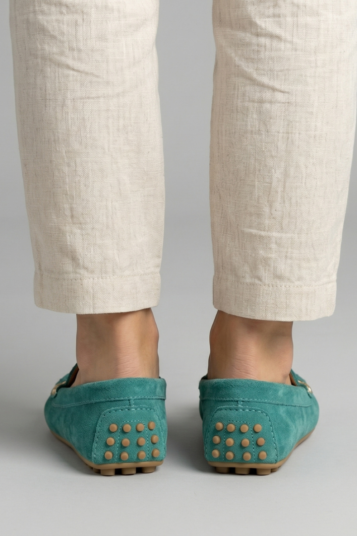 Women's Slip On Loafers | Rounded Toe Suede Flat Sole