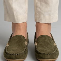 Women's Slip On Loafers | Rounded Toe Suede Flat Sole