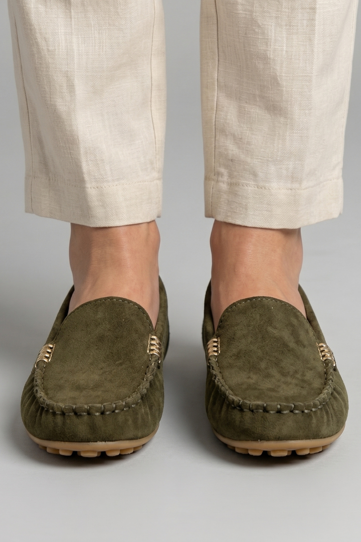 Women's Slip On Loafers | Rounded Toe Suede Flat Sole