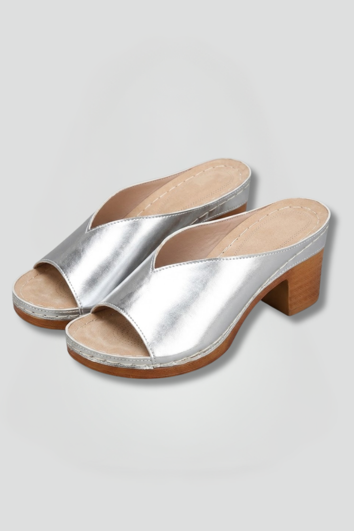 Women's Platform Heels | Open Toe Block Heel Slip On