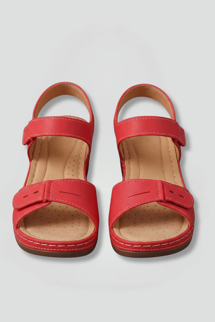 Women's Wedge Heels | Open Toe Adjustable Straps Cushioned Footbed