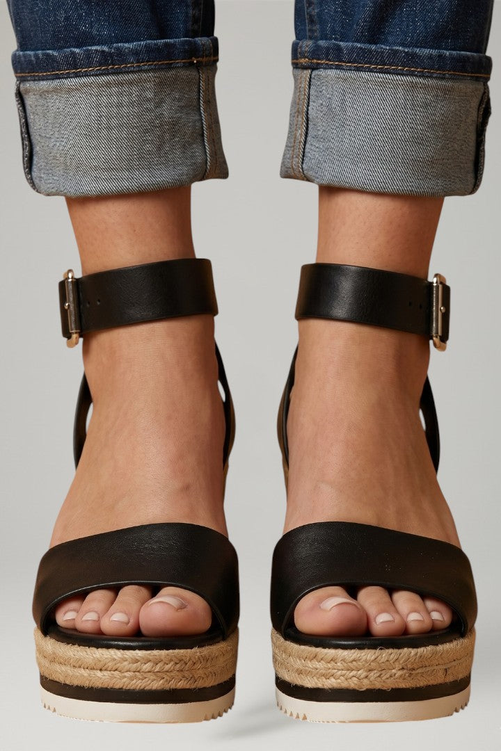 Women's Wedge Heels | Open Toe Ankle Strap Platform