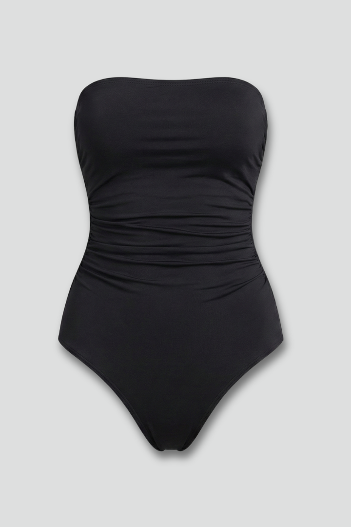 Women's Swimwear | Strapless Ruched Front High Cut