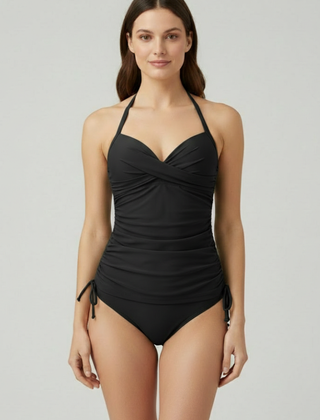 Women's Tankini | V-Neck Halter Ruched Sides