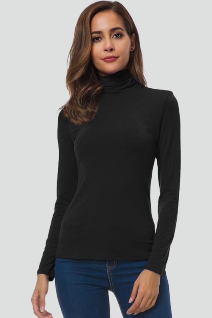 Women's Mock Neck Sweater | Turtleneck Long Sleeves Knit