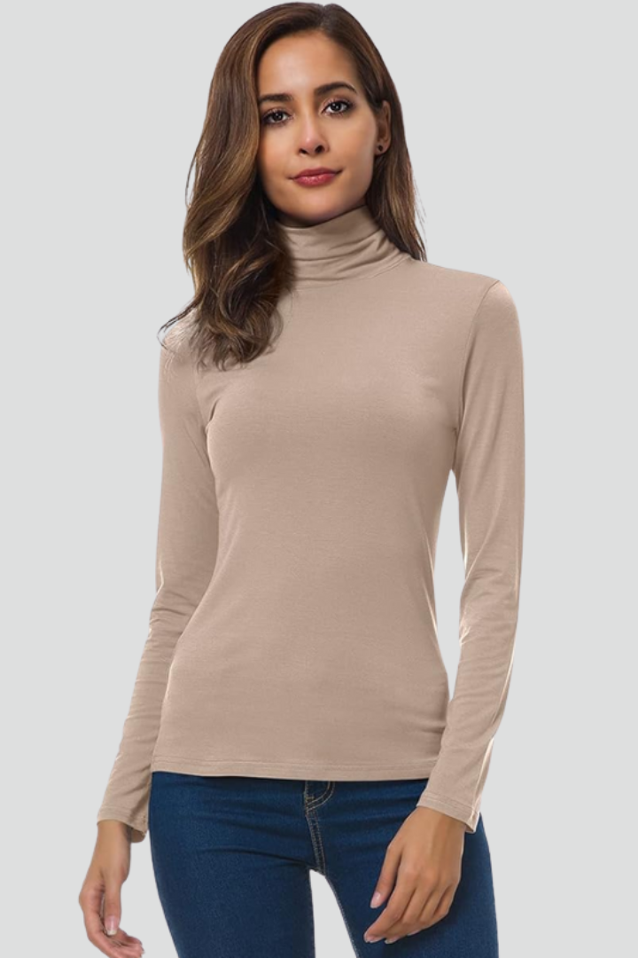 Women's Mock Neck Sweater | Turtleneck Long Sleeves Knit