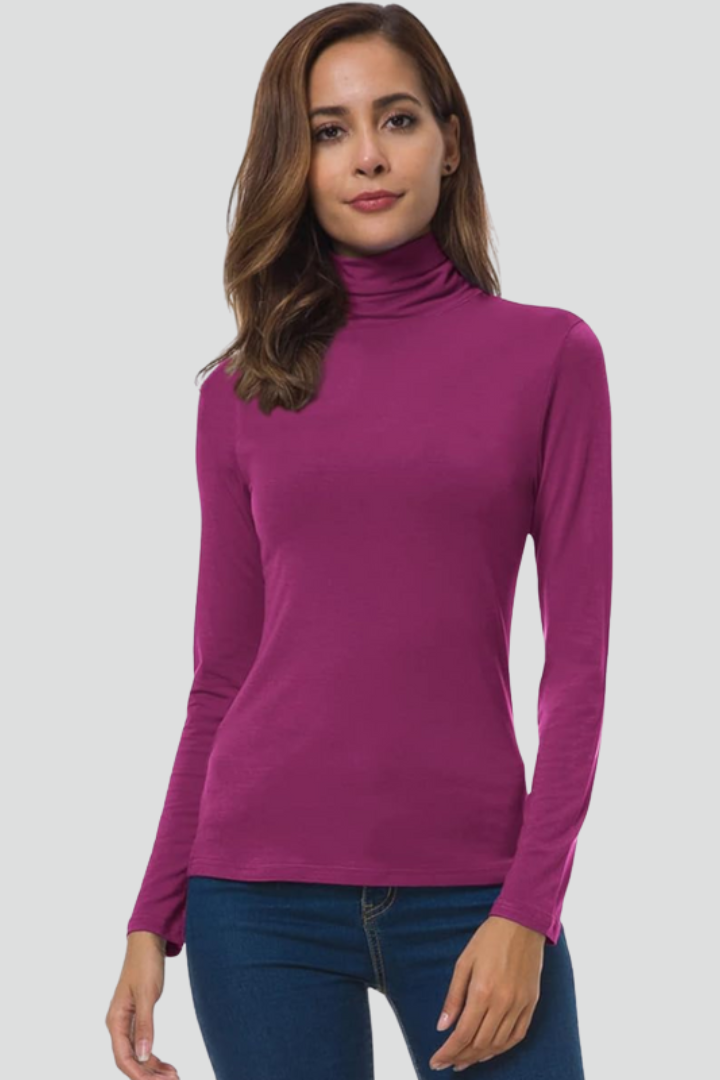 Women's Mock Neck Sweater | Turtleneck Long Sleeves Knit