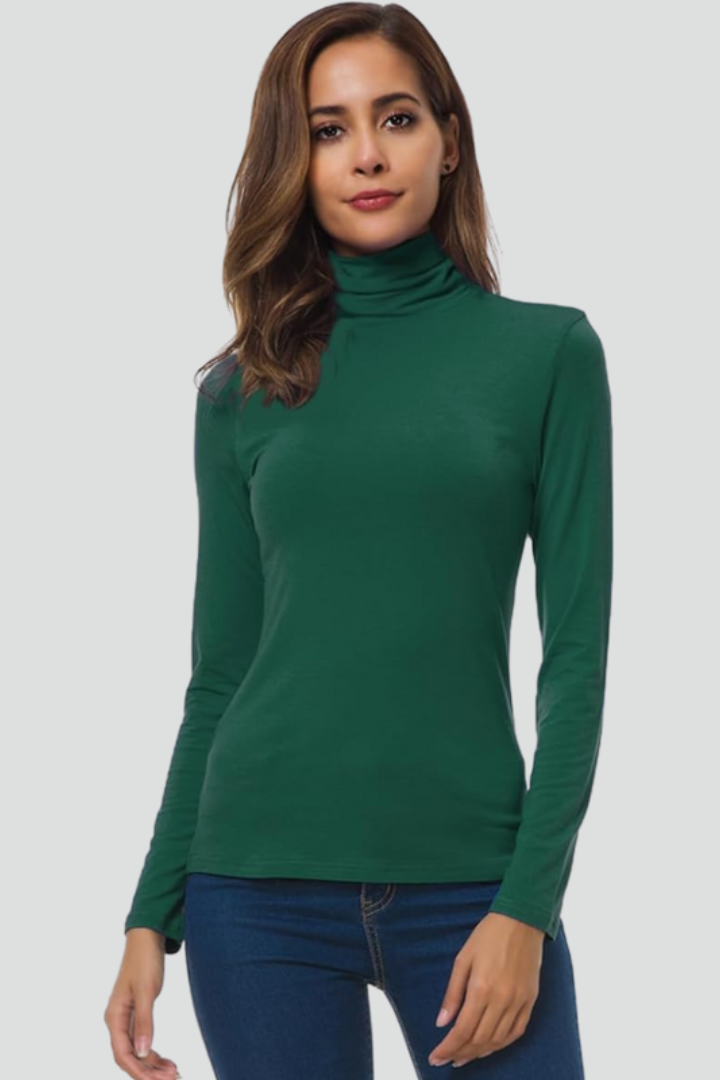 Women's Mock Neck Sweater | Turtleneck Long Sleeves Knit
