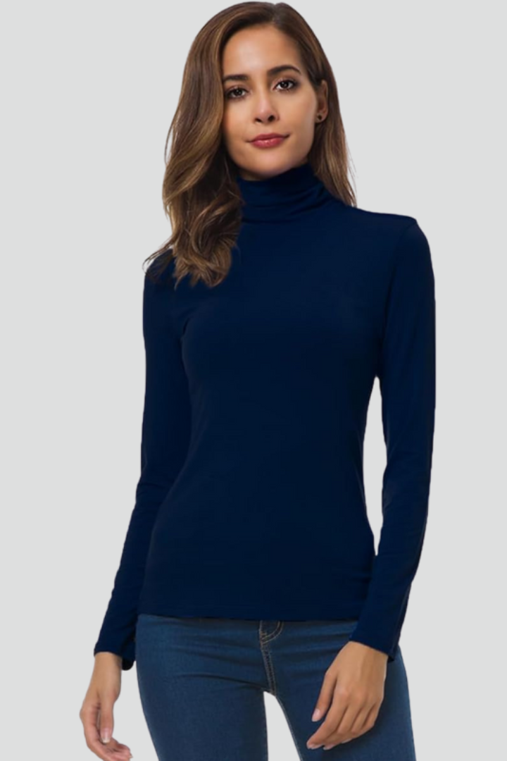 Women's Mock Neck Sweater | Turtleneck Long Sleeves Knit