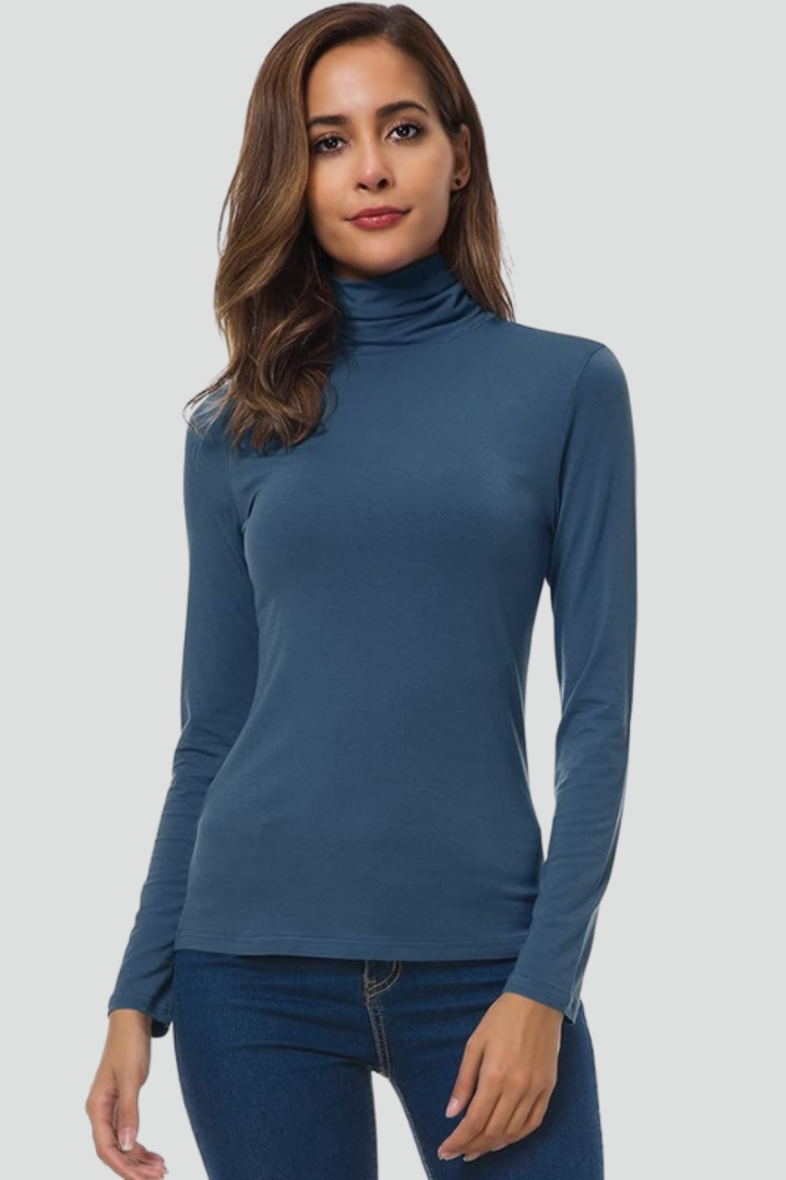Women's Mock Neck Sweater | Turtleneck Long Sleeves Knit