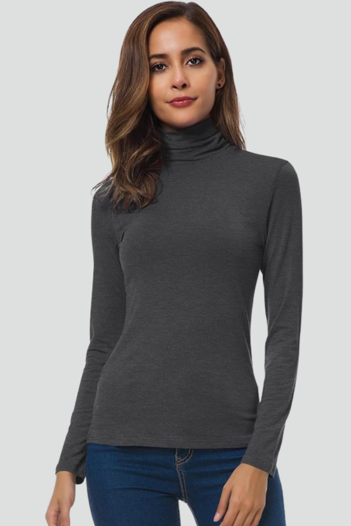 Women's Mock Neck Sweater | Turtleneck Long Sleeves Knit