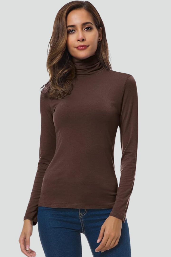 Women's Mock Neck Sweater | Turtleneck Long Sleeves Knit