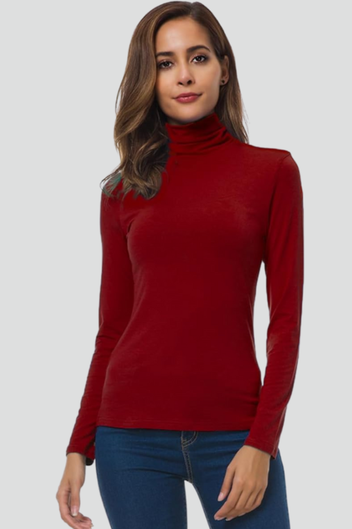 Women's Mock Neck Sweater | Turtleneck Long Sleeves Knit