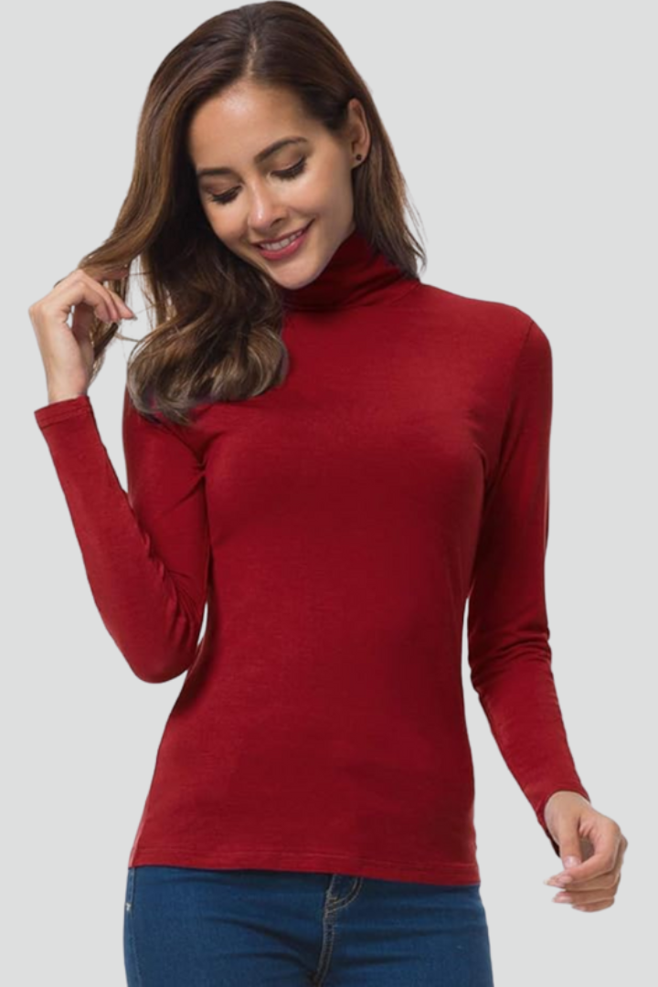 Women's Mock Neck Sweater | Turtleneck Long Sleeves Knit