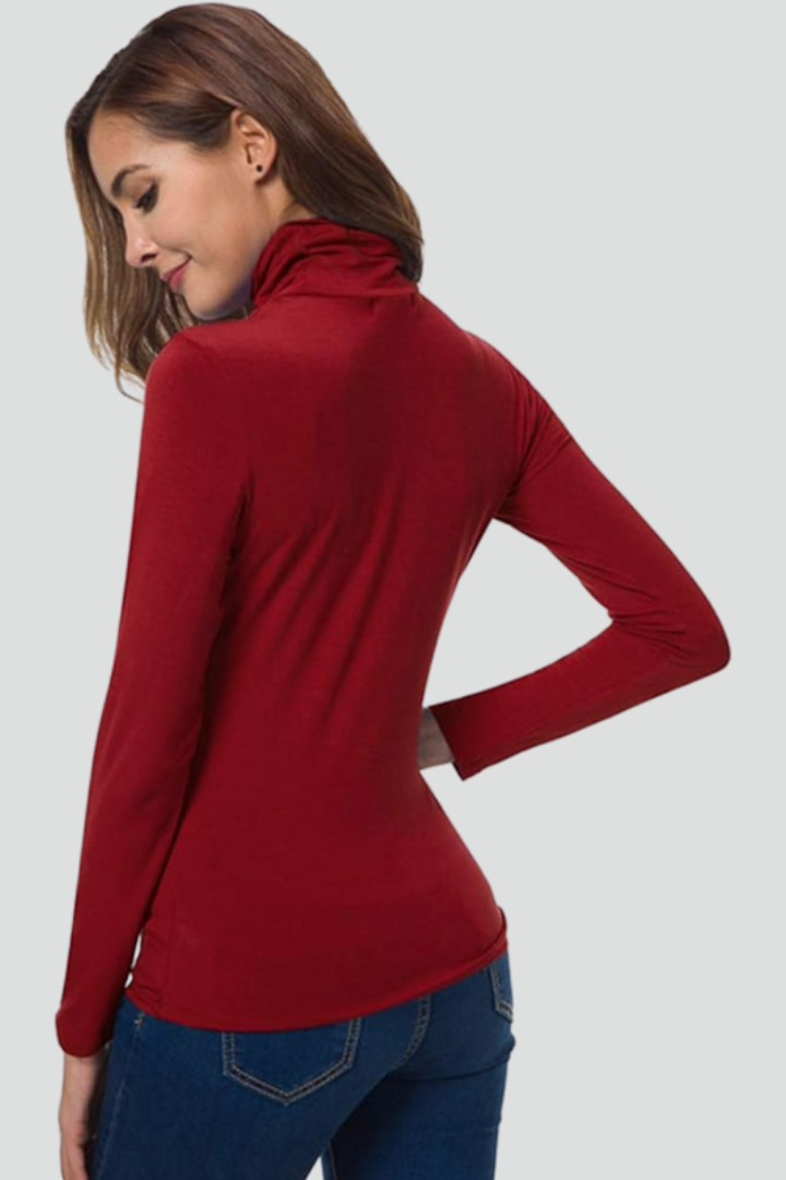 Women's Mock Neck Sweater | Turtleneck Long Sleeves Knit