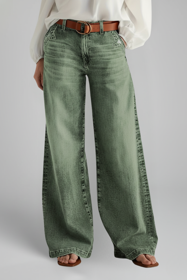 Women's Jeans | High-Rise Wide-Leg Denim Zip