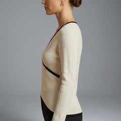 Women's Asymmetrical Top | V Neck Long Sleeve Wrap