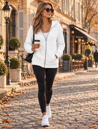 Women's Cute Hoodie | Hooded Full Zip Long Sleeve Knit