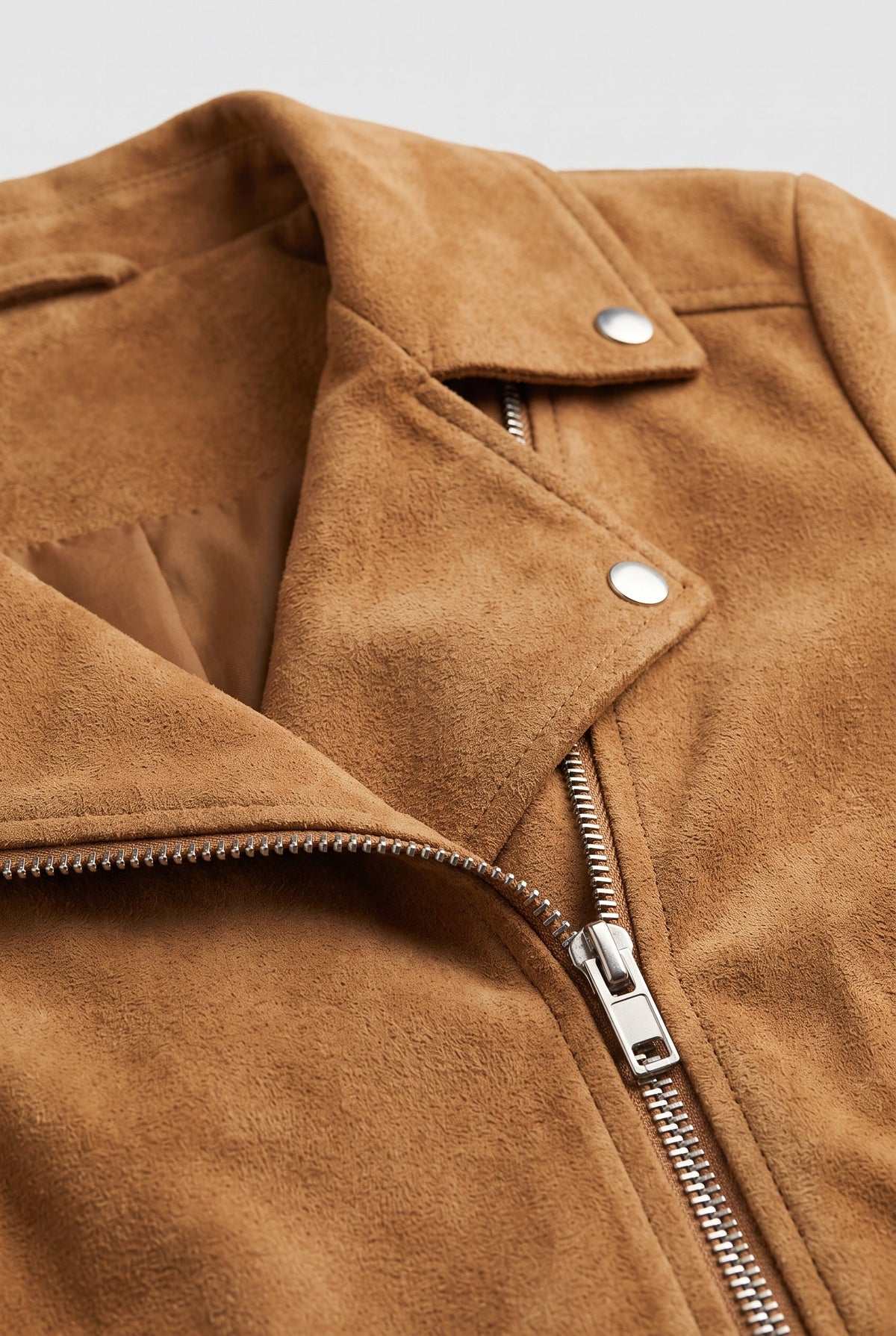 Women's Jacket | Suede-Look Cropped Biker - 23
