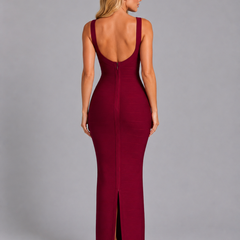 Women's Bandage Dress | Maxi Scoop Neckline Sleeveless Stretch