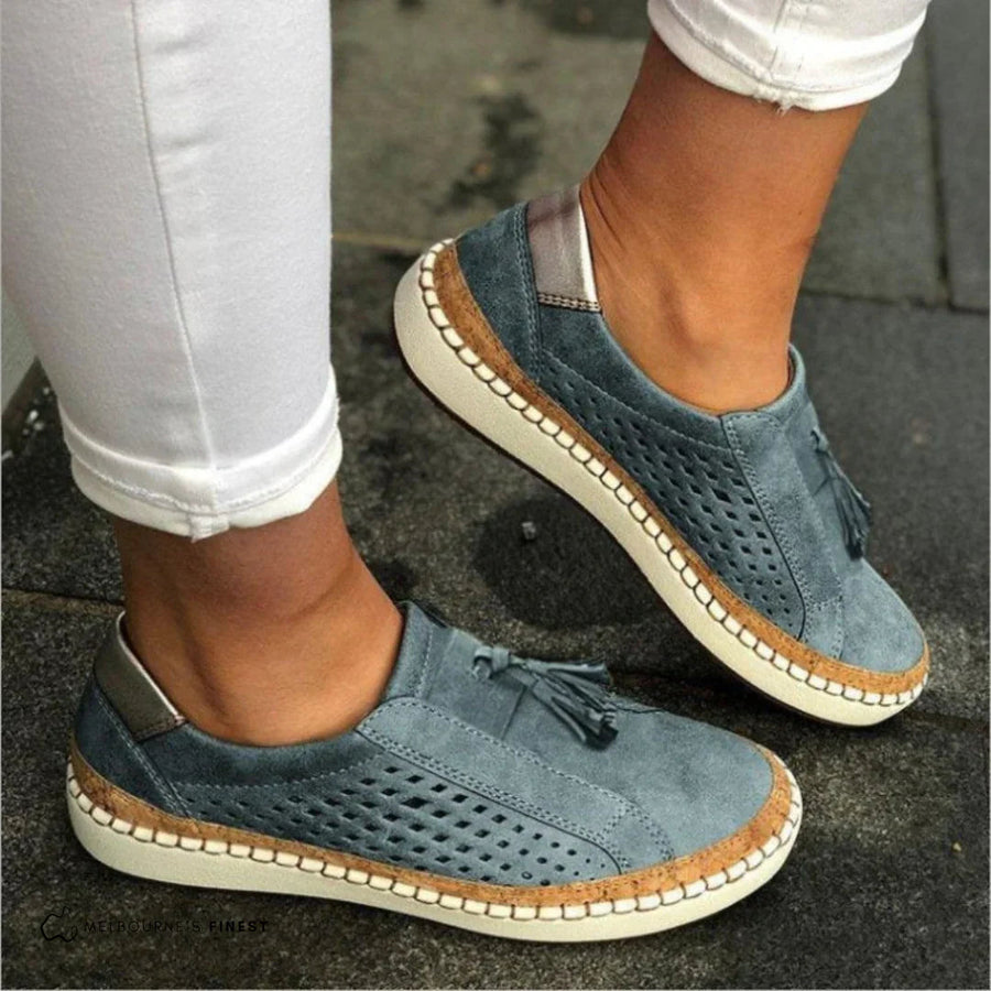 Women's Slip-On Sneakers - Comfortable White Sneakers for Effortless Style and All-Day Support 1