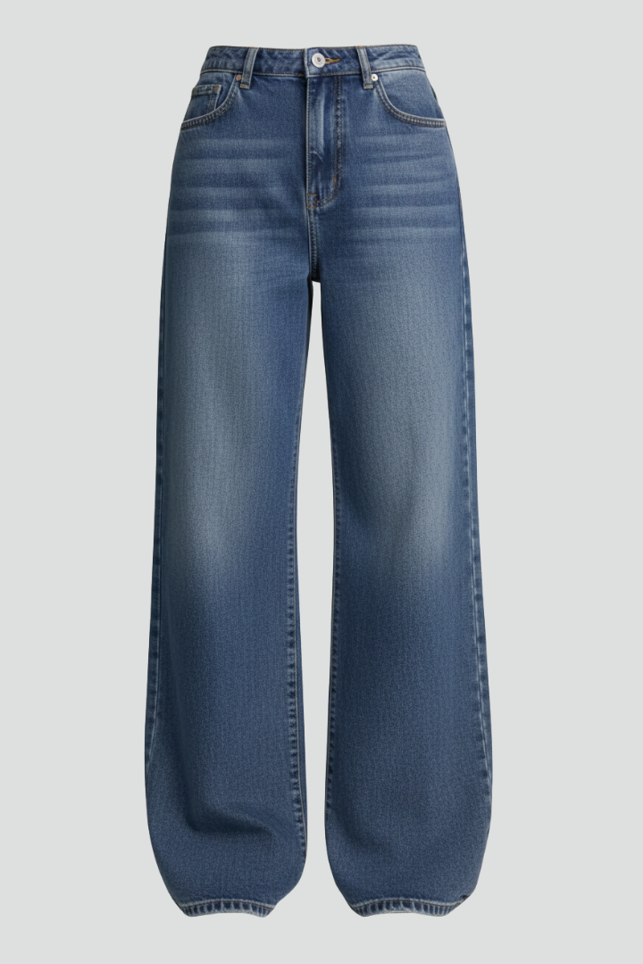 Women's Jeans | Wide-Leg Relaxed Fit Denim Pockets