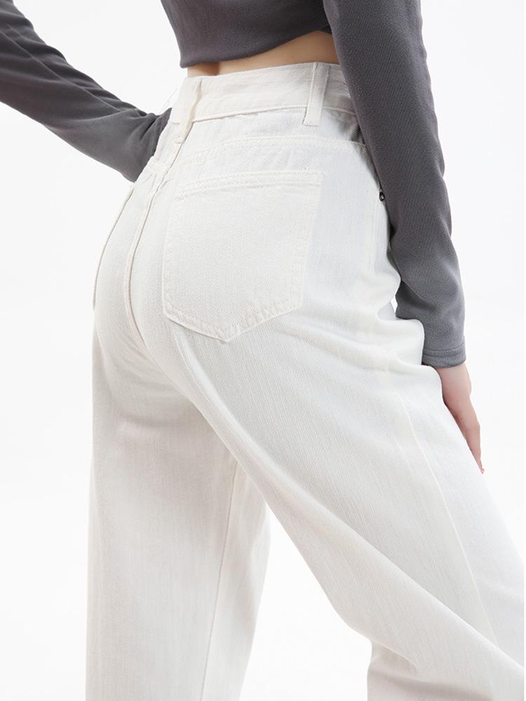 Women's White Jeans | High Waist Wide Leg Denim