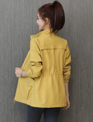 Women's Trench Coat | Lightweight Waterproof Stand Collar
