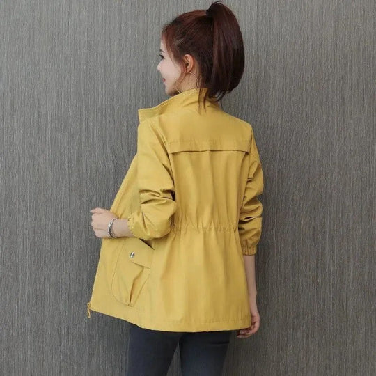 Women's Trench Coat | Lightweight Waterproof Stand Collar