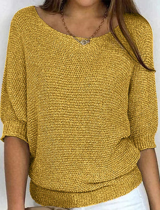 Women's Crop Top | Puffed Sleeve V-Neck Knit Relaxed Fit