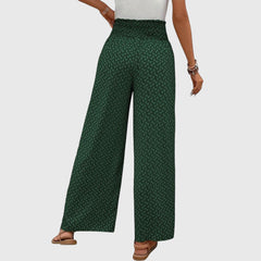 Women's Palazzo Pants | High Waist Wide Leg Drawstring Print
