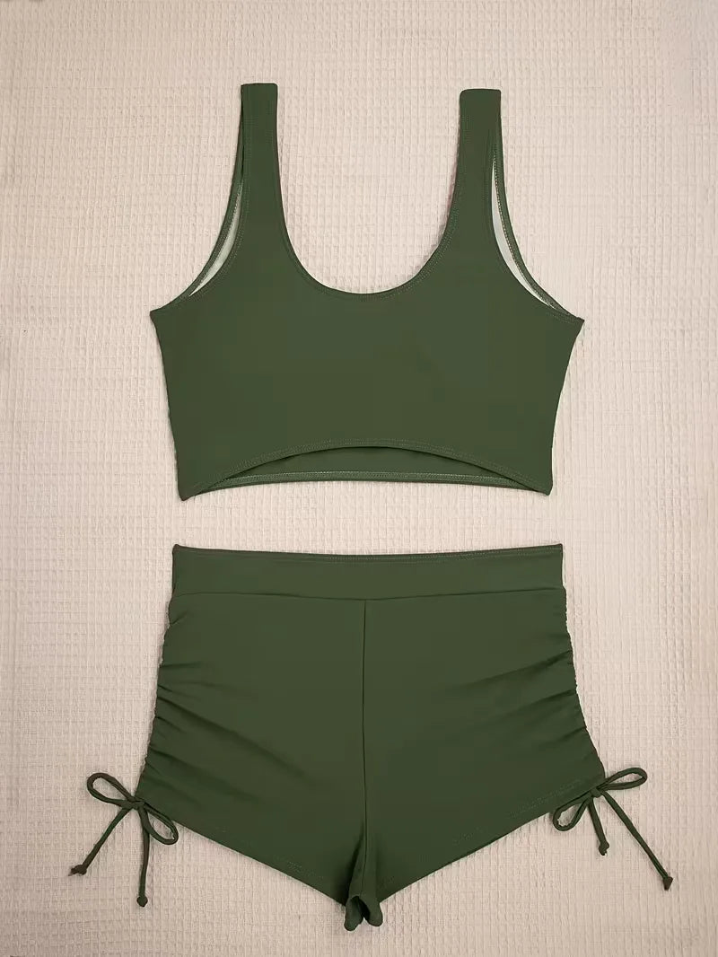 Bikini met criss-cross top