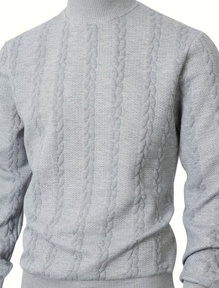 Women's Mock Neck Sweatshirt | Turtleneck Long Sleeve Textured Knit
