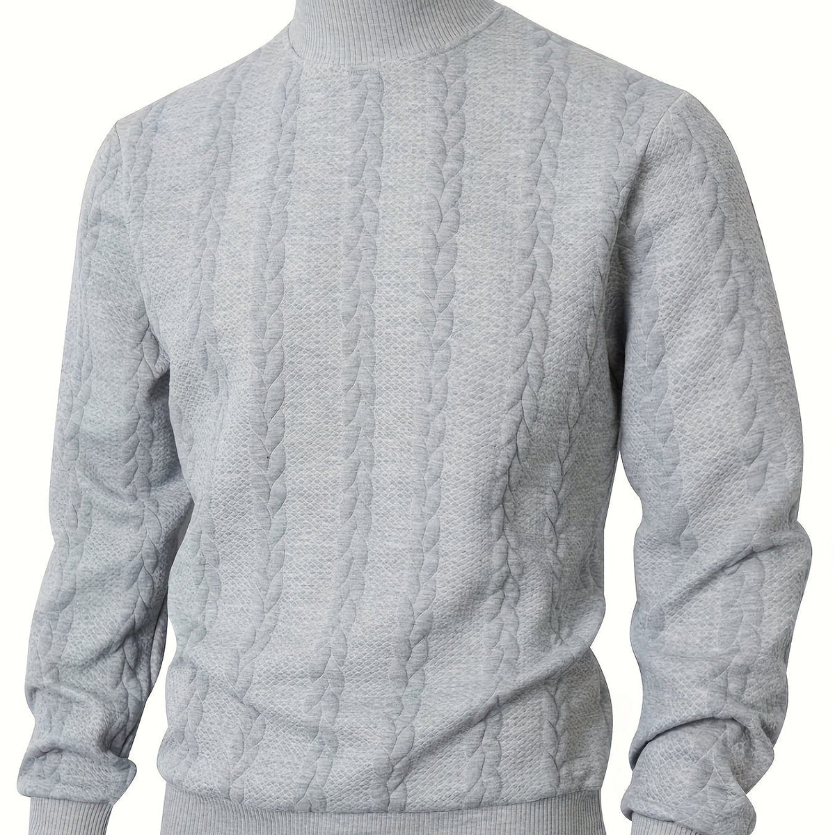 Women's Mock Neck Sweatshirt | Turtleneck Long Sleeve Textured Knit