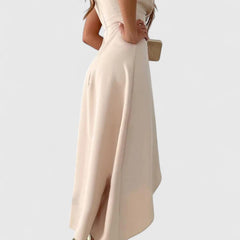 Women's Wedding Guest Cocktail Dress | Midi Wrap V-Neck Sleeveless
