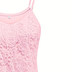 kanten tanktop met V-neck